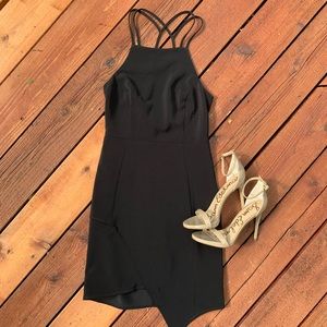 Express Black Asymmetrical Cocktail Dress 🖤